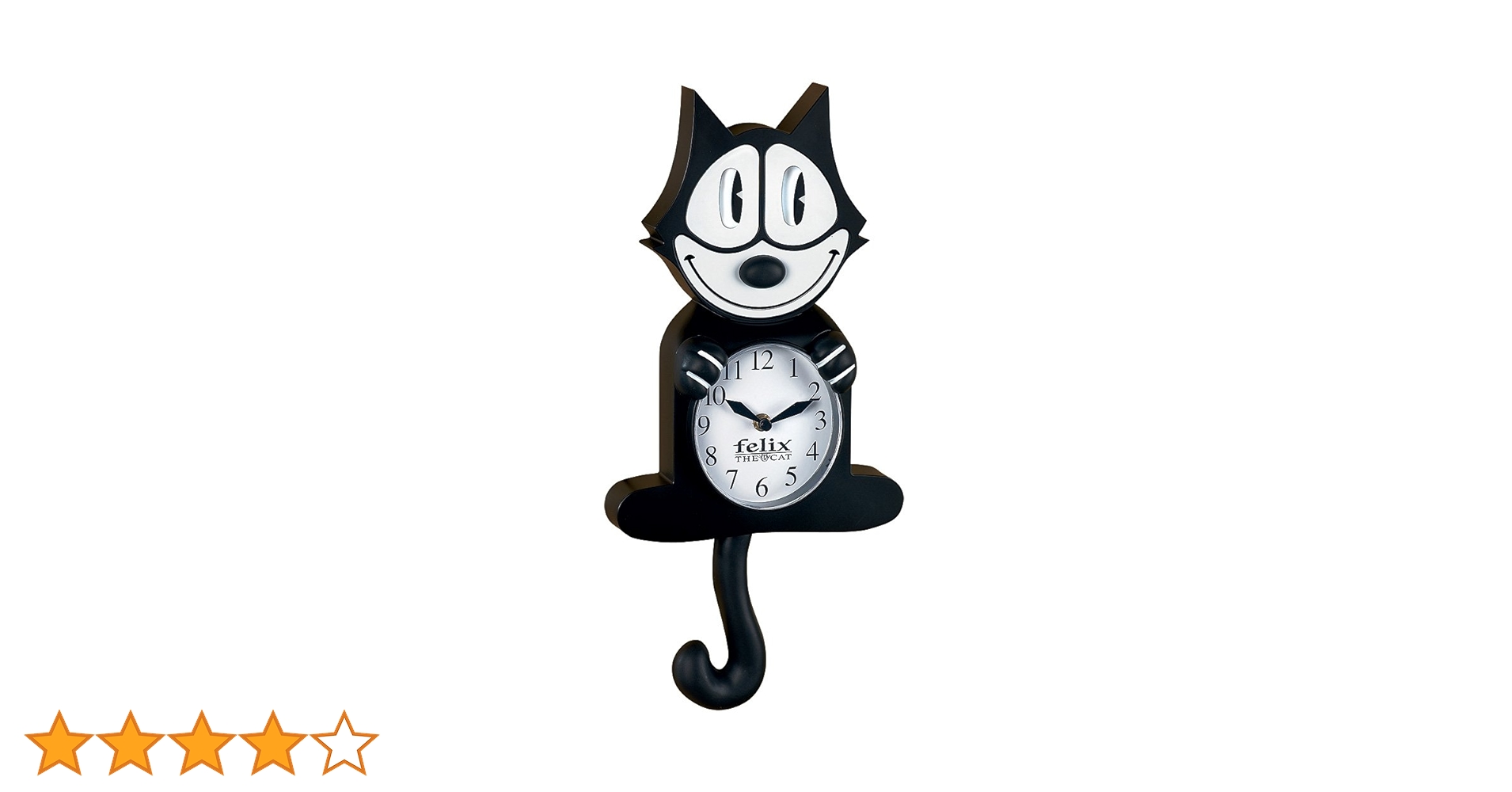 Authentic Cartoon Collectible Felix The Cat Wall Clock w/Moving